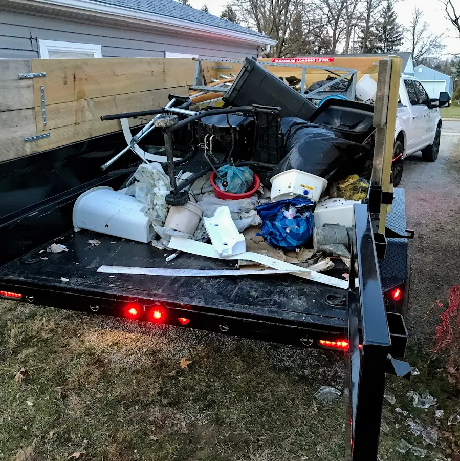 Roll-off dumpster delivered to a residential driveway in Glenview